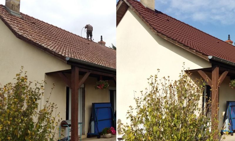 Demoussage toiture à Le Miroir